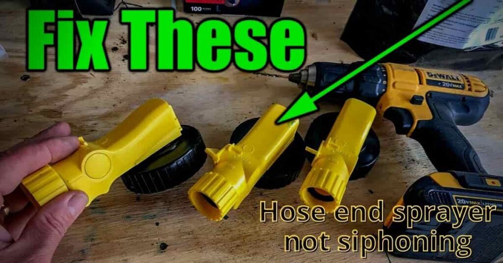 hose end sprayer not siphoning