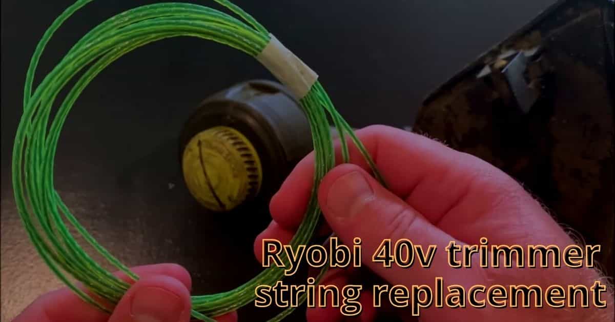 ryobi 40v trimmer string replacement