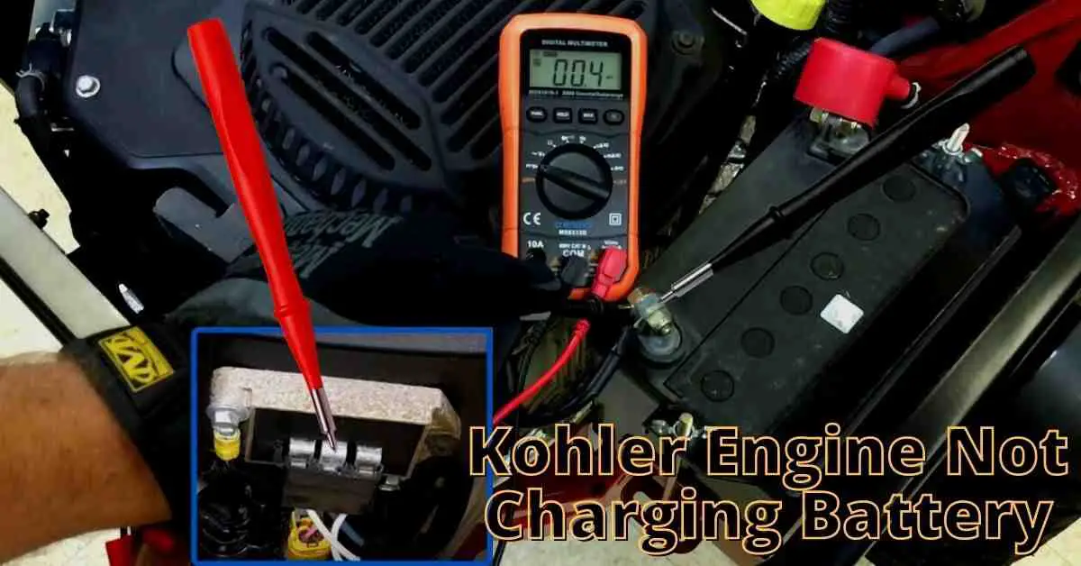 kohler engine not charging battery